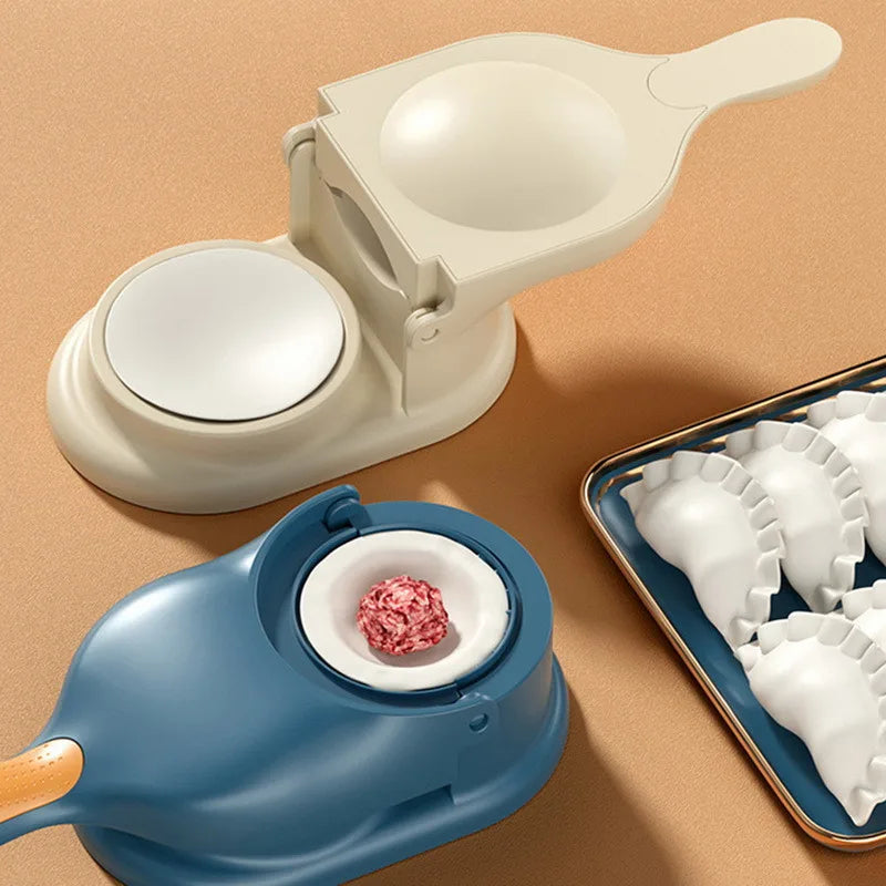 2 in 1 Dumpling Maker Press, Dough Cutter and Dumpling Mold for Empanada, Ravioli, and Pierogi