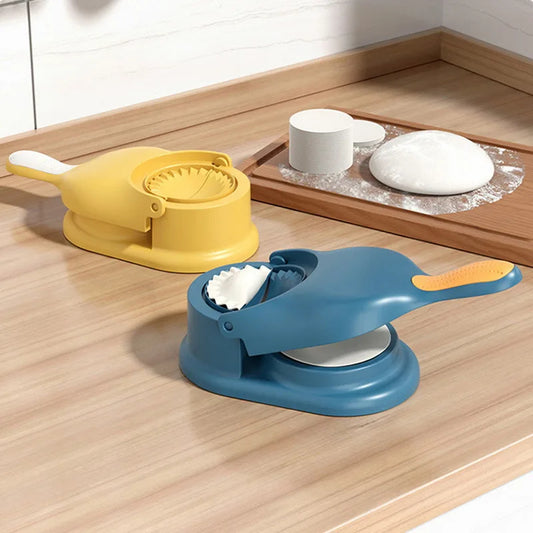 2 in 1 Dumpling Maker Press, Dough Cutter and Dumpling Mold for Empanada, Ravioli, and Pierogi