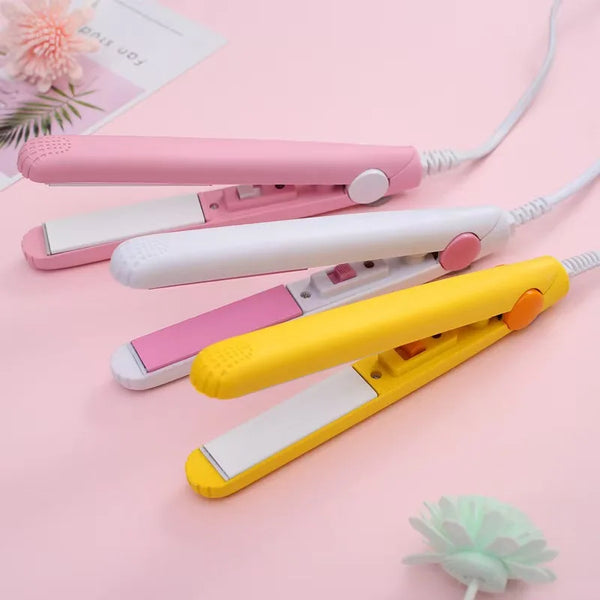 Mini Portable Hair Straightener, Compact Corded Flat Iron with Travel Case