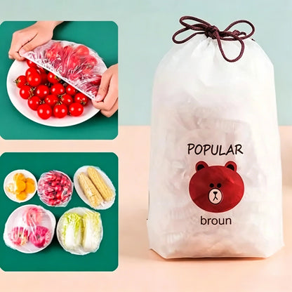Elastic Stretch Food Storage Covers, Reusable Plastic Bowl Covers, Available in Single Pack & 2 Pack Bundle