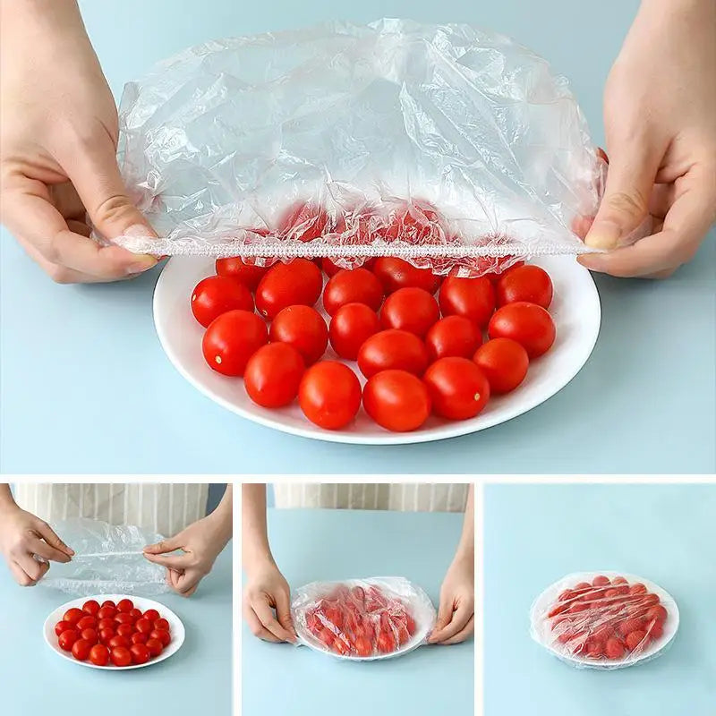 Elastic Stretch Food Storage Covers, Reusable Plastic Bowl Covers, Available in Single Pack & 2 Pack Bundle