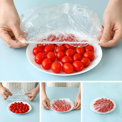 Elastic Stretch Food Storage Covers, Reusable Plastic Bowl Covers, Available in Single Pack & 2 Pack Bundle