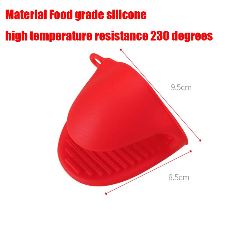 Silicone Pinch Grips, Mini Oven Mitts Set of 2 Pairs (4 Pieces), Heat Resistant Pot Holders for Kitchen Cooking and Baking