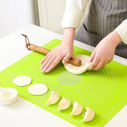 Silicone Pastry Mat with Measurements: Non-Slip Extra Large Baking & Dough Rolling Mat