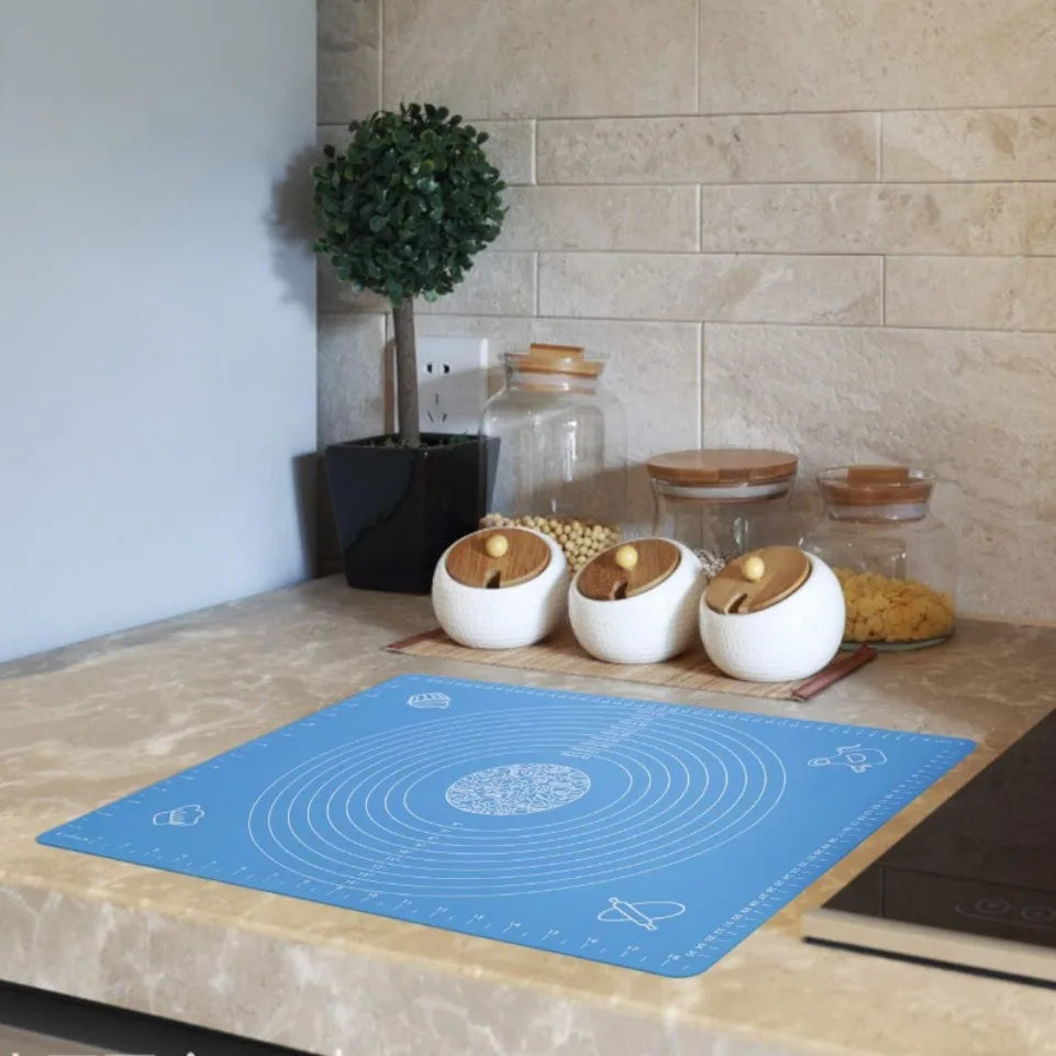 Silicone Pastry Mat with Measurements: Non-Slip Extra Large Baking & Dough Rolling Mat