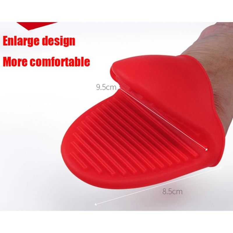 Silicone Pinch Grips, Mini Oven Mitts Set of 2 Pairs (4 Pieces), Heat Resistant Pot Holders for Kitchen Cooking and Baking