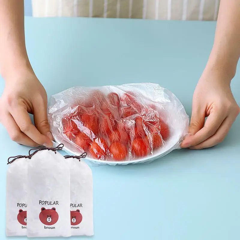 Elastic Stretch Food Storage Covers, Reusable Plastic Bowl Covers, Available in Single Pack & 2 Pack Bundle
