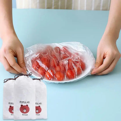 Elastic Stretch Food Storage Covers, Reusable Plastic Bowl Covers, Available in Single Pack & 2 Pack Bundle