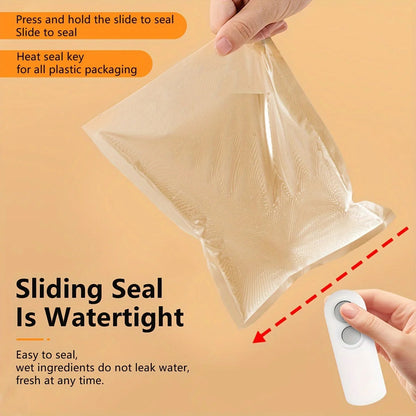 Mini Bag Sealer: 2 in 1 Handheld Heat Sealer with Cutter for Chip & Snack Bags