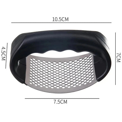 Stainless Steel Garlic Press Rocker: Rust Proof Manual Garlic Mincer & Crusher with Ergonomic Handle