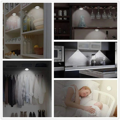 LED Puck Lights with Remote Control, Wireless Battery Operated Under Cabinet Lights with Dimmer and Timer