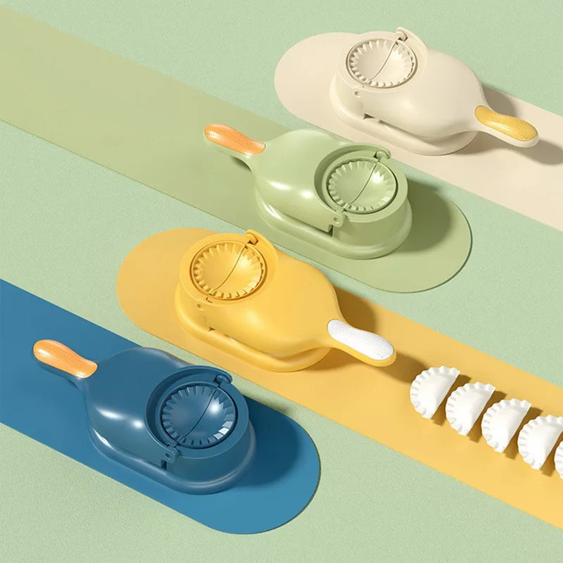 2 in 1 Dumpling Maker Press, Dough Cutter and Dumpling Mold for Empanada, Ravioli, and Pierogi