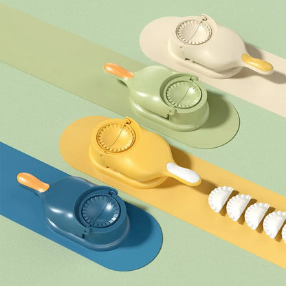 2 in 1 Dumpling Maker Press, Dough Cutter and Dumpling Mold for Empanada, Ravioli, and Pierogi
